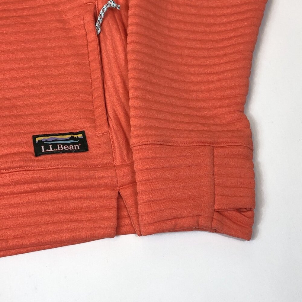 LL Bean Womens Airlight Funnelneck Ribbed Orange Pullover Size Medium 519210 - Picture 3 of 10